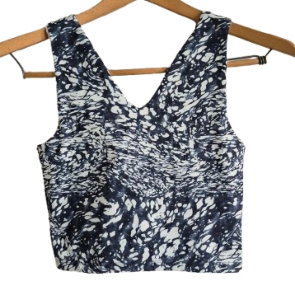 Move Theology V Neck Long Line Sports Bra Top